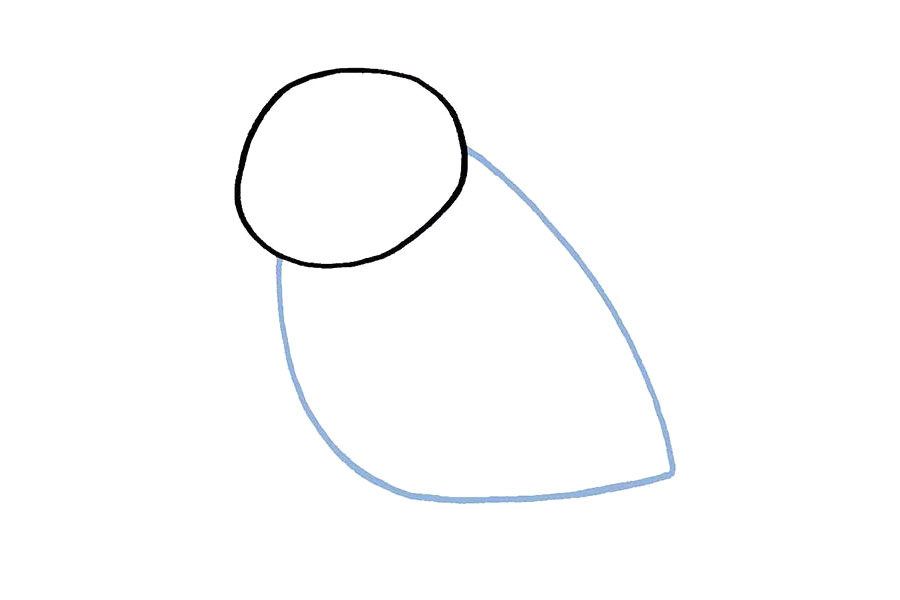 简单可爱的小鸟简笔画画法步骤-图2