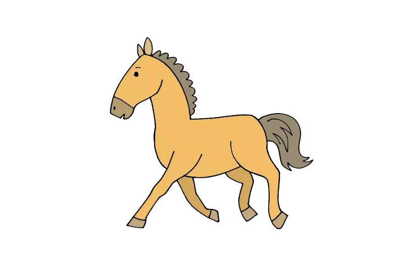 简单的马怎么画