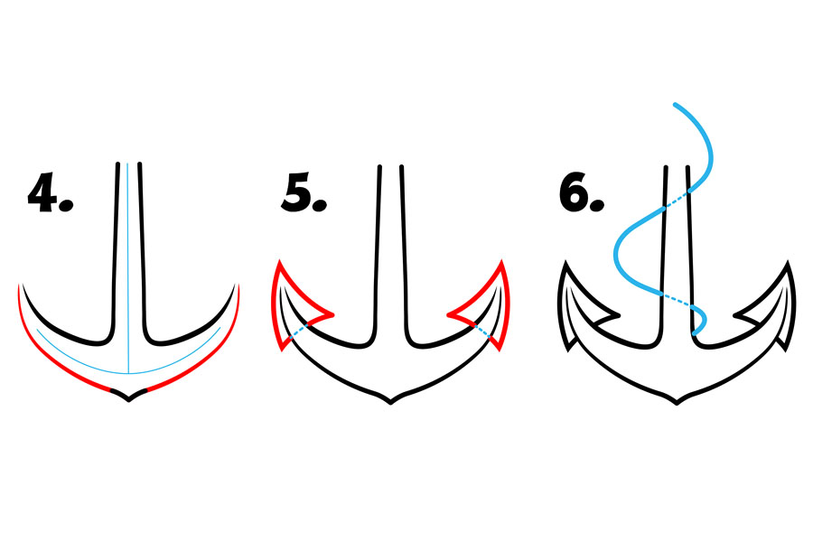 怎么画船锚-图2