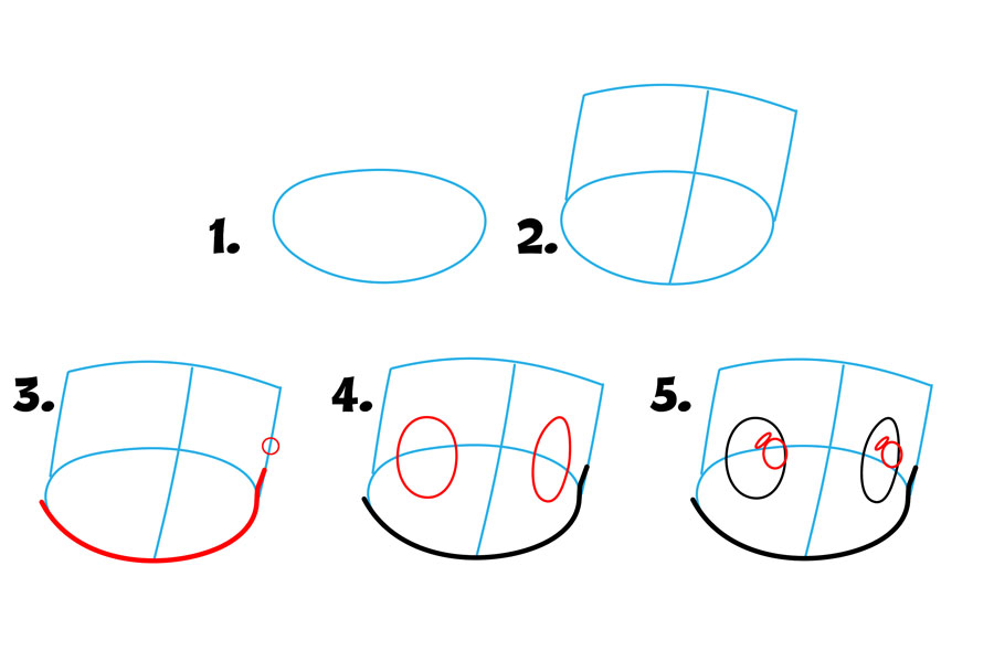 可爱的动漫男孩简笔画画法步骤-图1