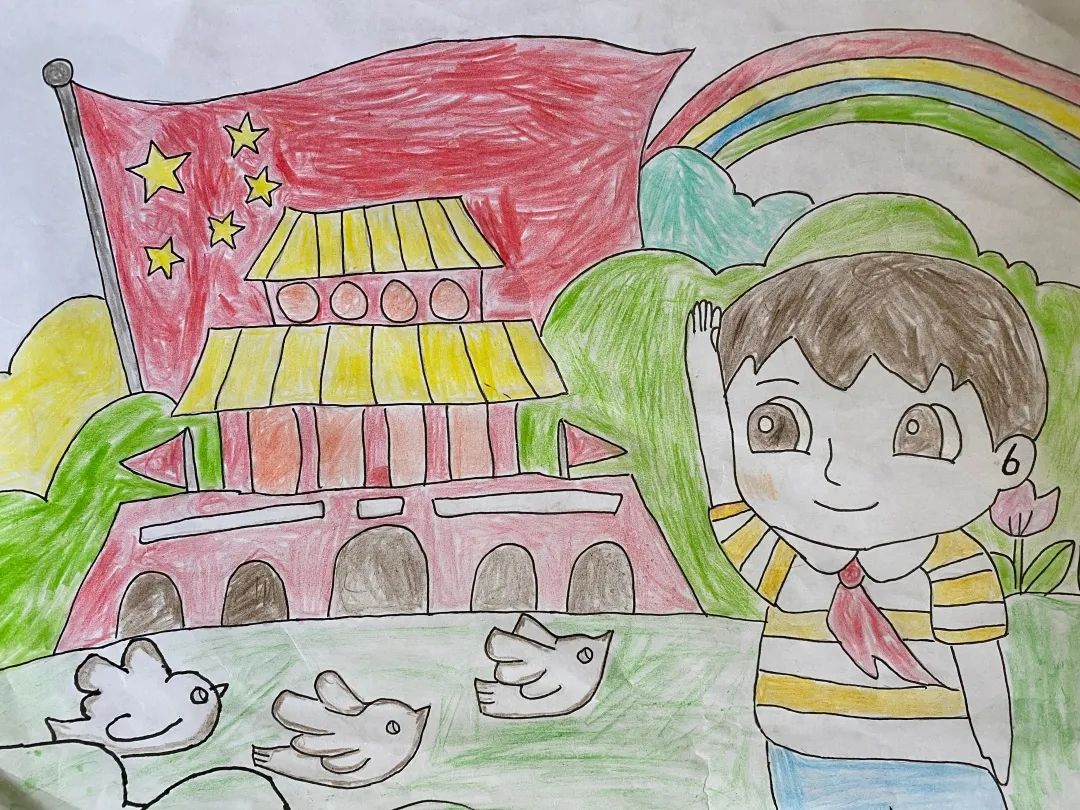 “童心创美 童画祖国”迎国庆绘画作品展（一年级）-图7
