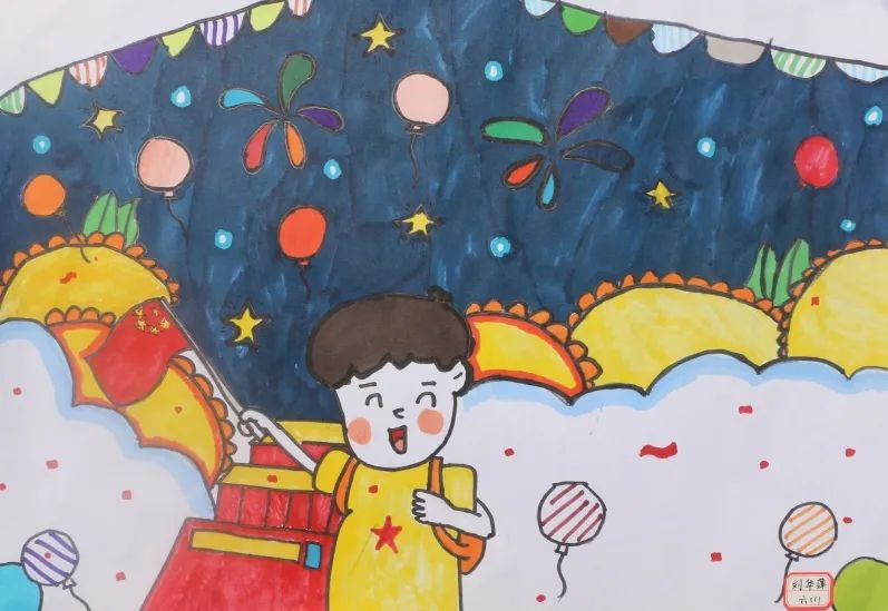 “童心创美 童画祖国”迎国庆绘画作品（六年级）-图1
