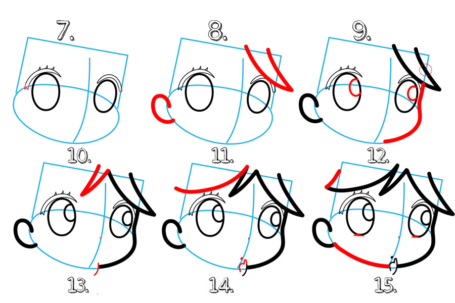 爱莎公主简笔画画法步骤-图2