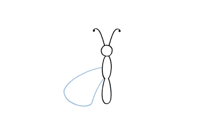 超级简单的蝴蝶简笔画画法步骤-图4