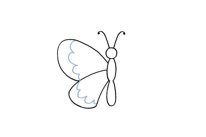超级简单的蝴蝶简笔画画法步骤-图6