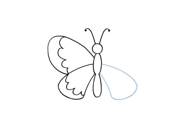 超级简单的蝴蝶简笔画画法步骤-图7