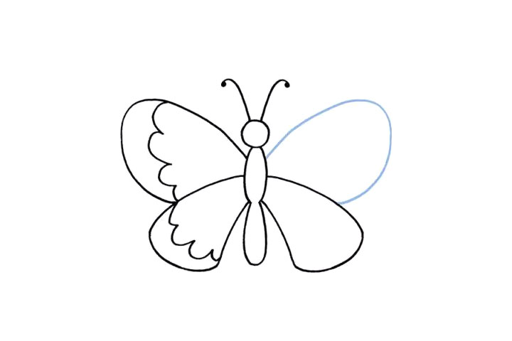 超级简单的蝴蝶简笔画画法步骤-图8