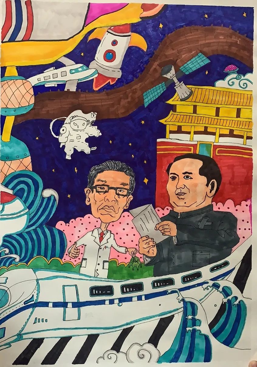 “壮丽征程赋新篇，笔歌墨舞迎国庆”迎国庆主题绘画作品-图5