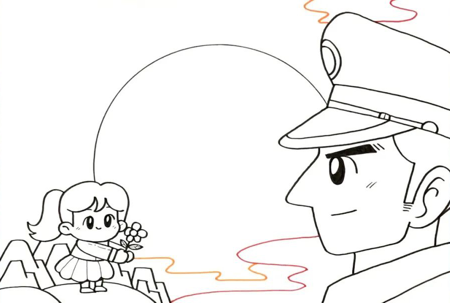 2022年  建军节手抄报简单绘画教程一看就会-图4