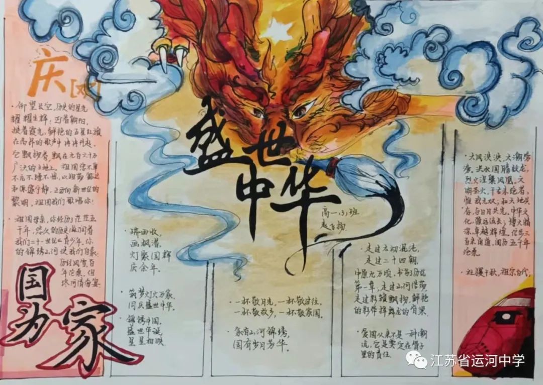 怎么画简单的“中华盛世 举国欢庆”手抄报-图2