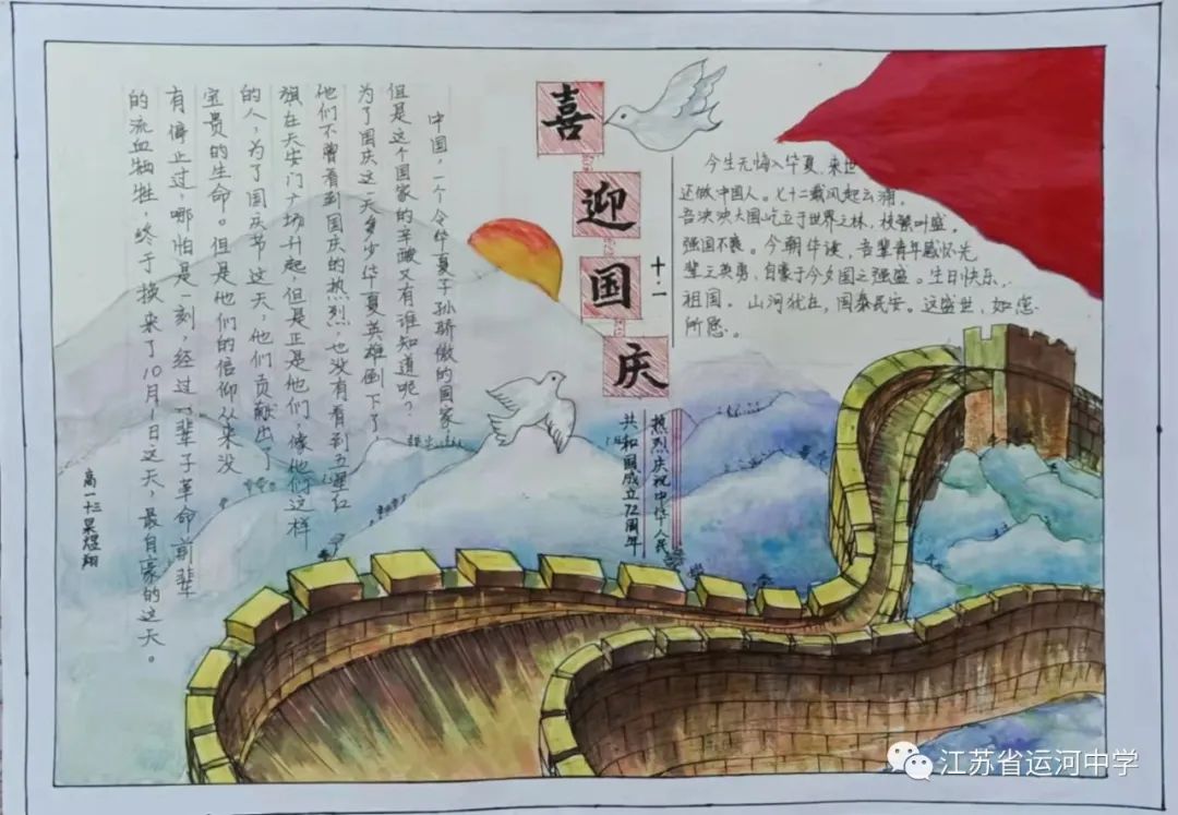 怎么画简单的“中华盛世 举国欢庆”手抄报-图4