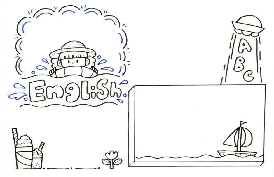 2022超级简单的英语小报绘画教程（含绘画步骤）-图4