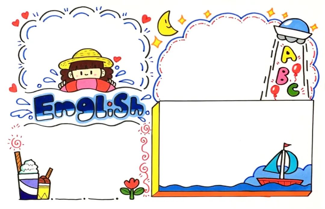 2022超级简单的英语小报绘画教程（含绘画步骤）-图6