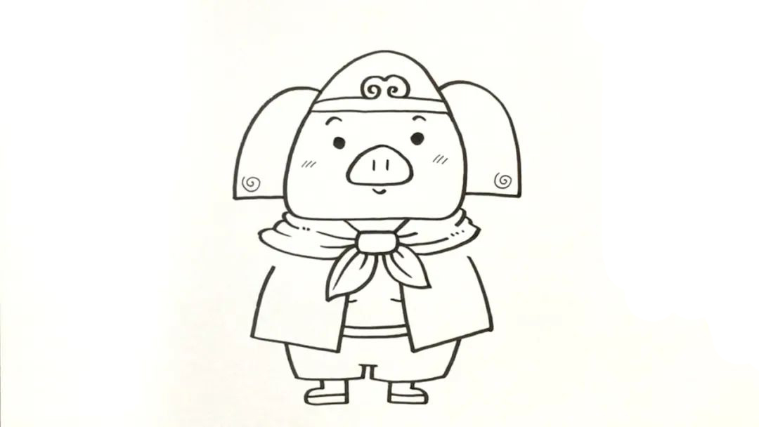 西游记人物卡通画教程：猪八戒-图4