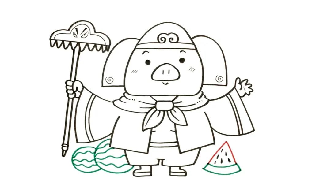 西游记人物卡通画教程：猪八戒-图5