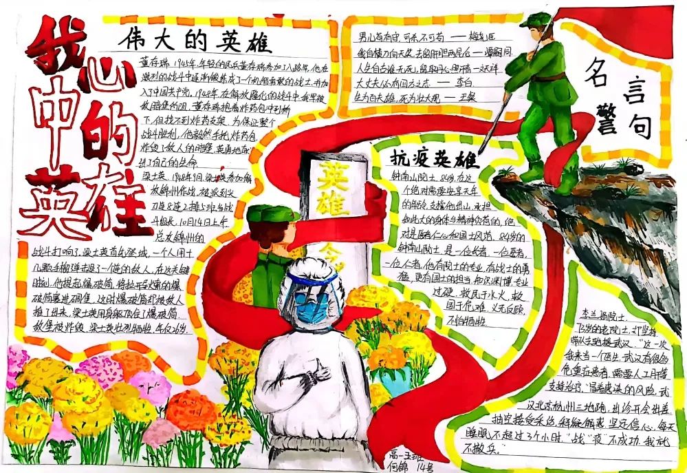 我心中的英雄手抄报一等奖作品（5张）-图4