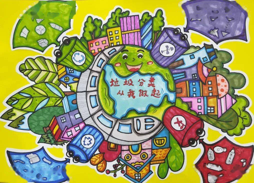 垃圾分类从我做起儿童画漂亮（5张）-图3