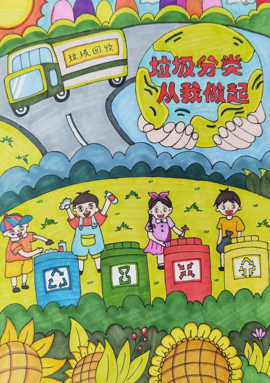垃圾分类从我做起儿童画漂亮（5张）-图5