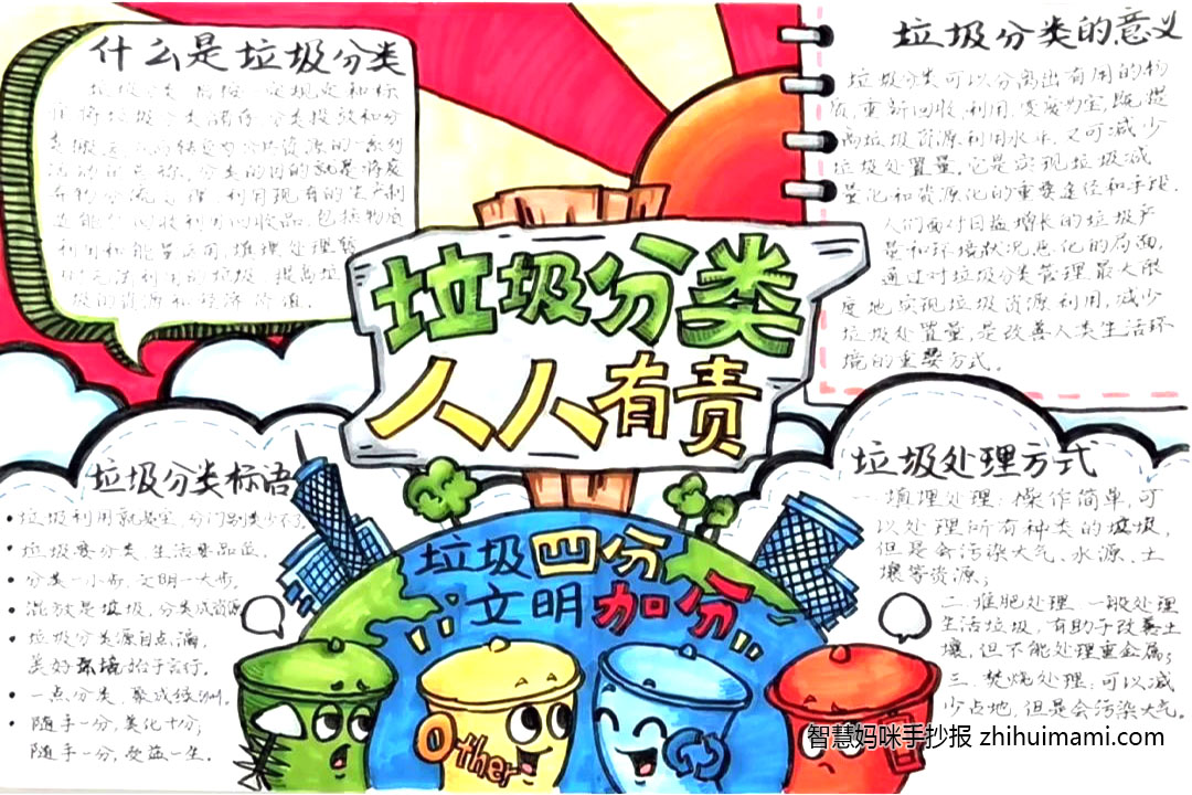 七年级垃圾分类手抄报优秀作品（8张）-图3