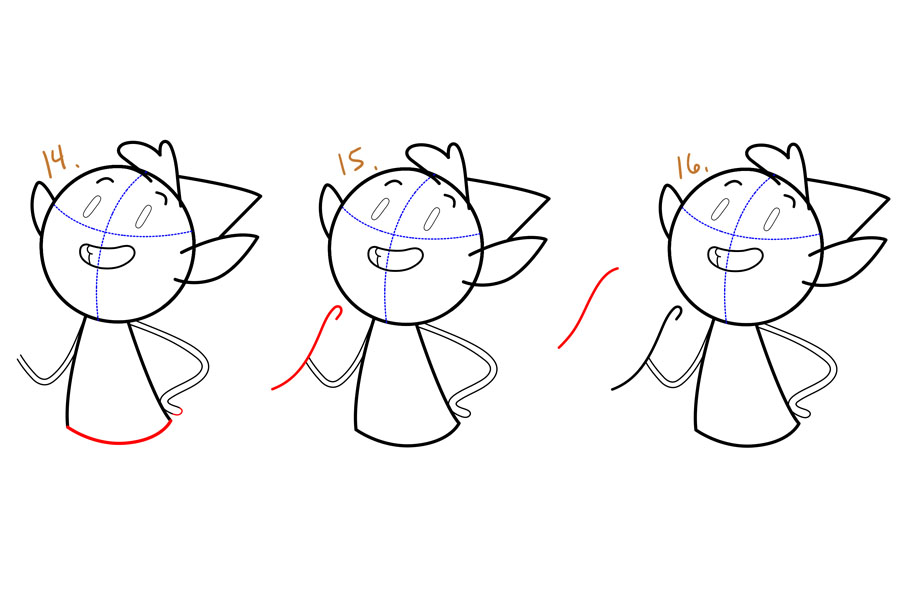 小精灵阿尔弗简笔画画法步骤-图4