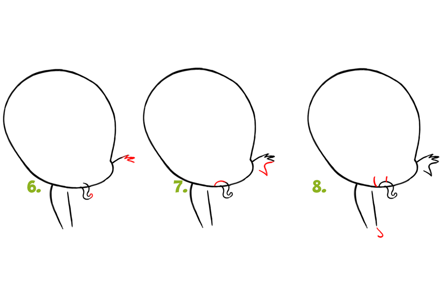 可爱的毒液简笔画画法步骤-图3