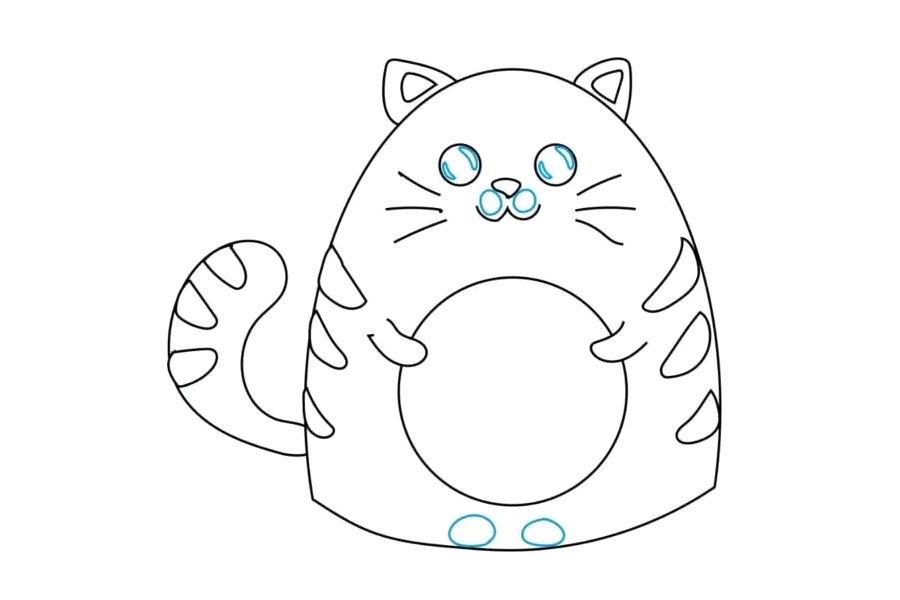 简单可爱的小橘猫怎么画-图7