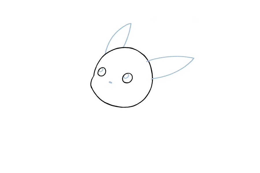 可爱的皮卡丘简笔画画法步骤-图2