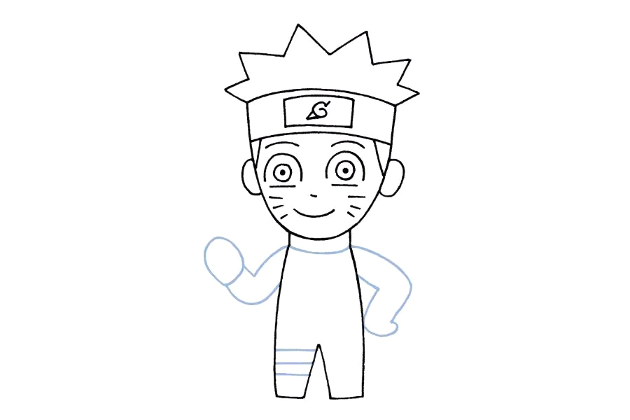 可爱的鸣人怎么画-图7