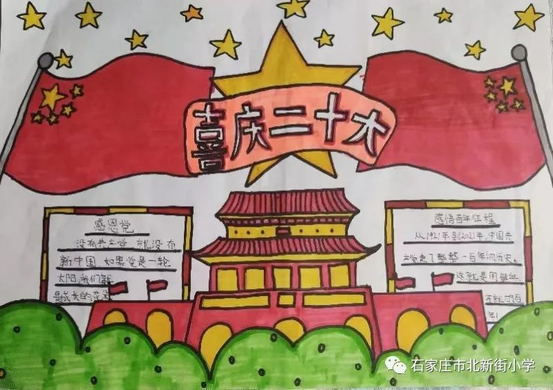 一组简单漂亮的喜迎十二大主题绘画图片-图4