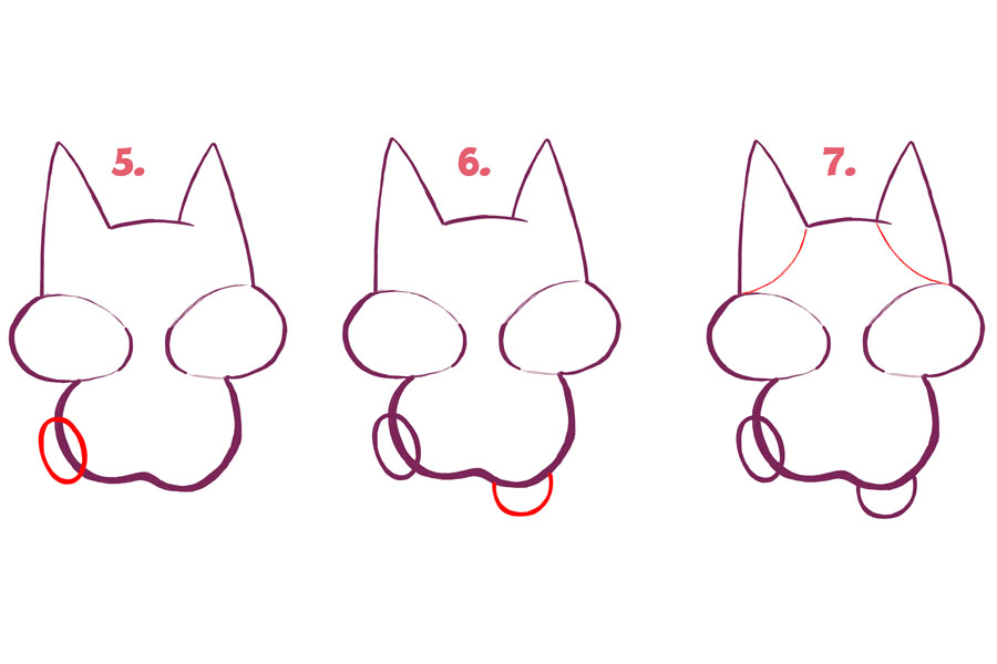 口袋妖怪帕奇利兹简笔画画法步骤-图2