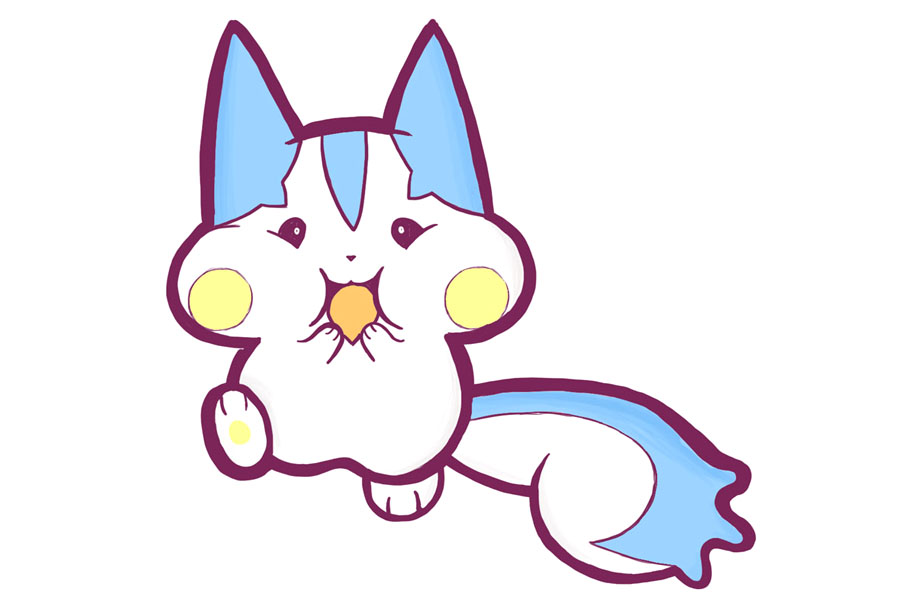 口袋妖怪帕奇利兹简笔画画法步骤