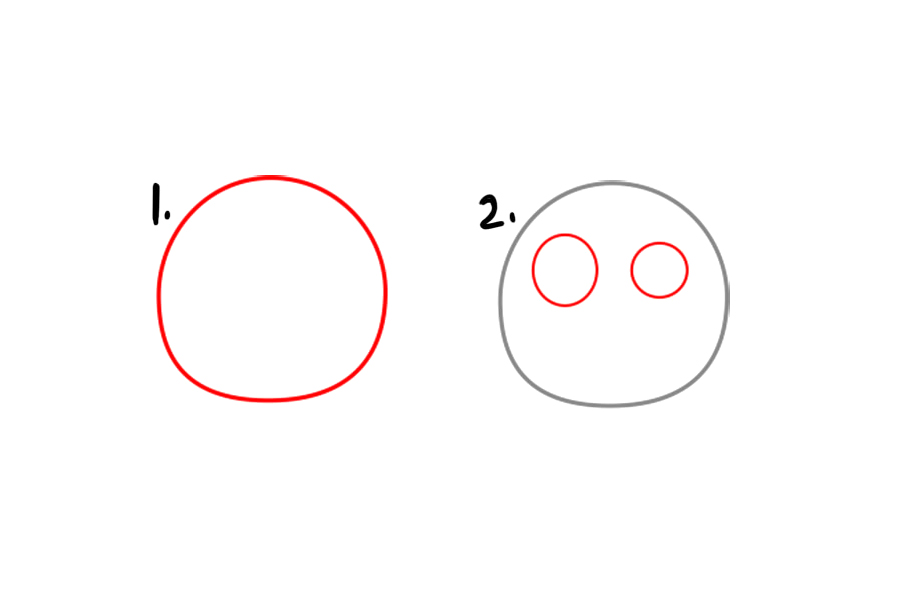 如何画一个可爱的卡通怪物-图1