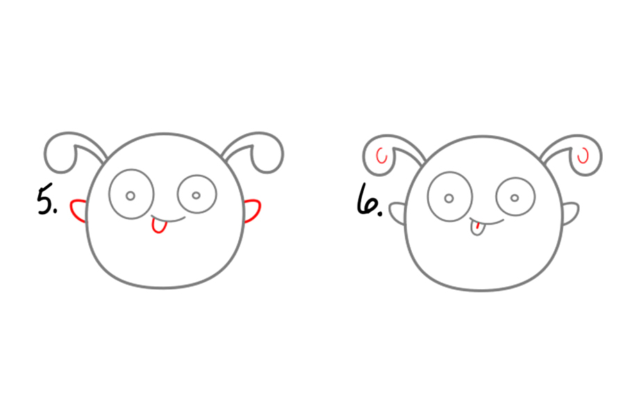 如何画一个可爱的卡通怪物-图3