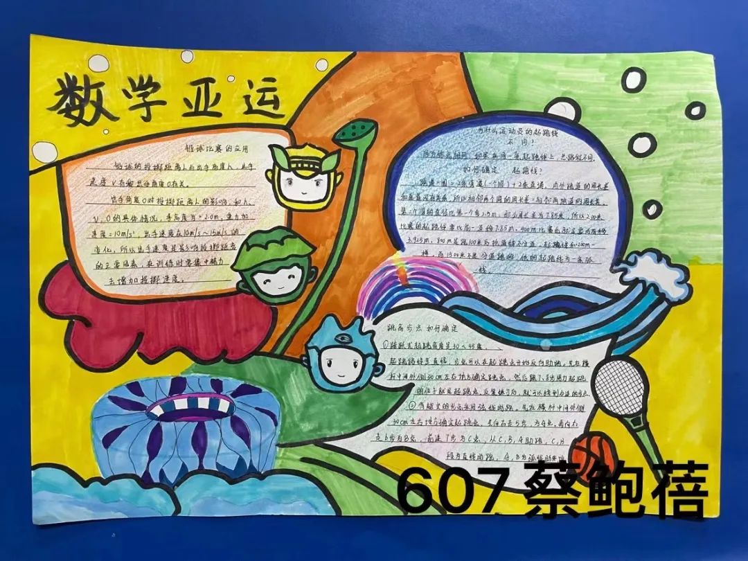  “数”说亚运主题手抄报绘画（9张）-图1
