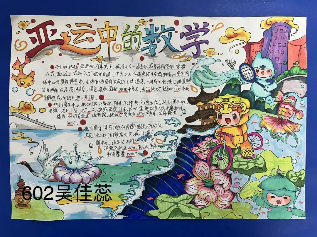  “数”说亚运主题手抄报绘画（9张）-图6