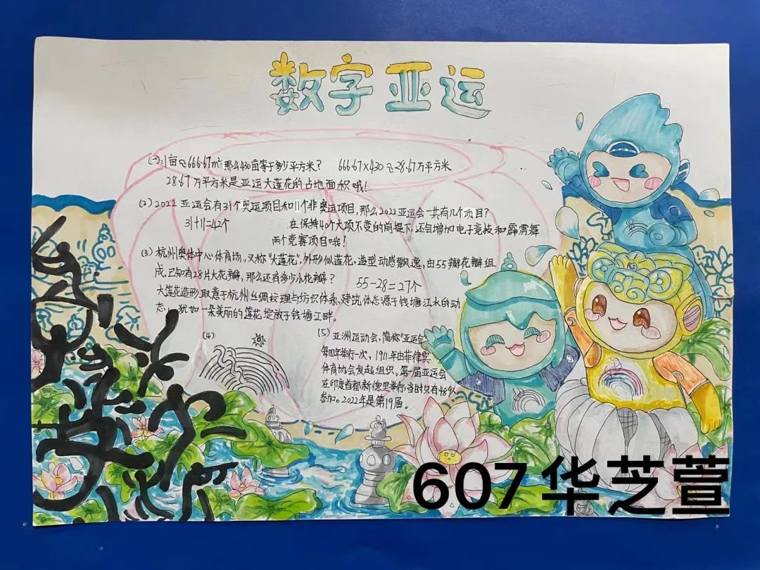  “数”说亚运主题手抄报绘画（9张）-图9