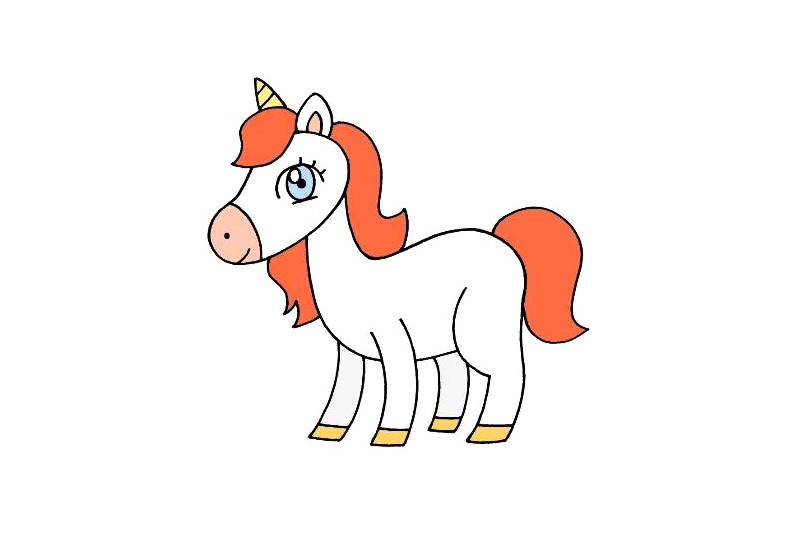 可爱的独角兽怎么画