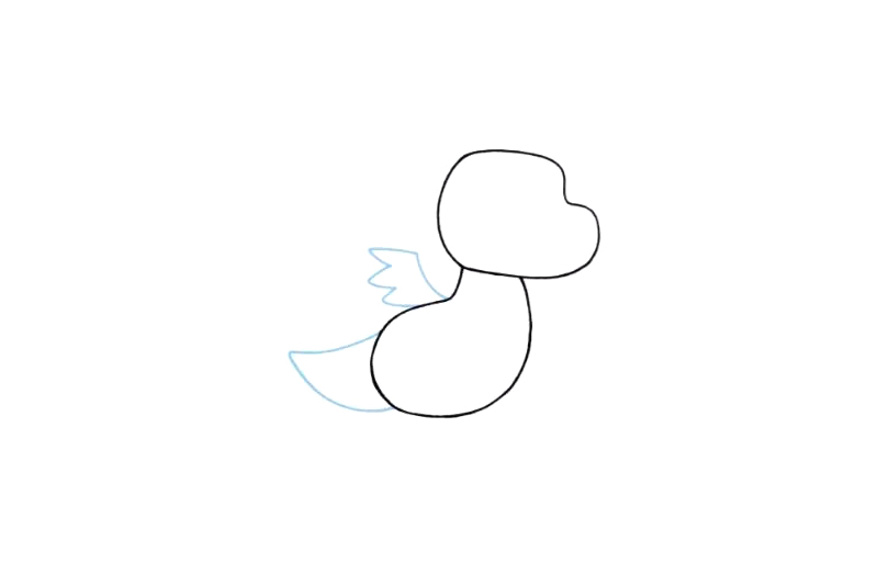 一只可爱的卡通龙简笔画画法步骤-图3