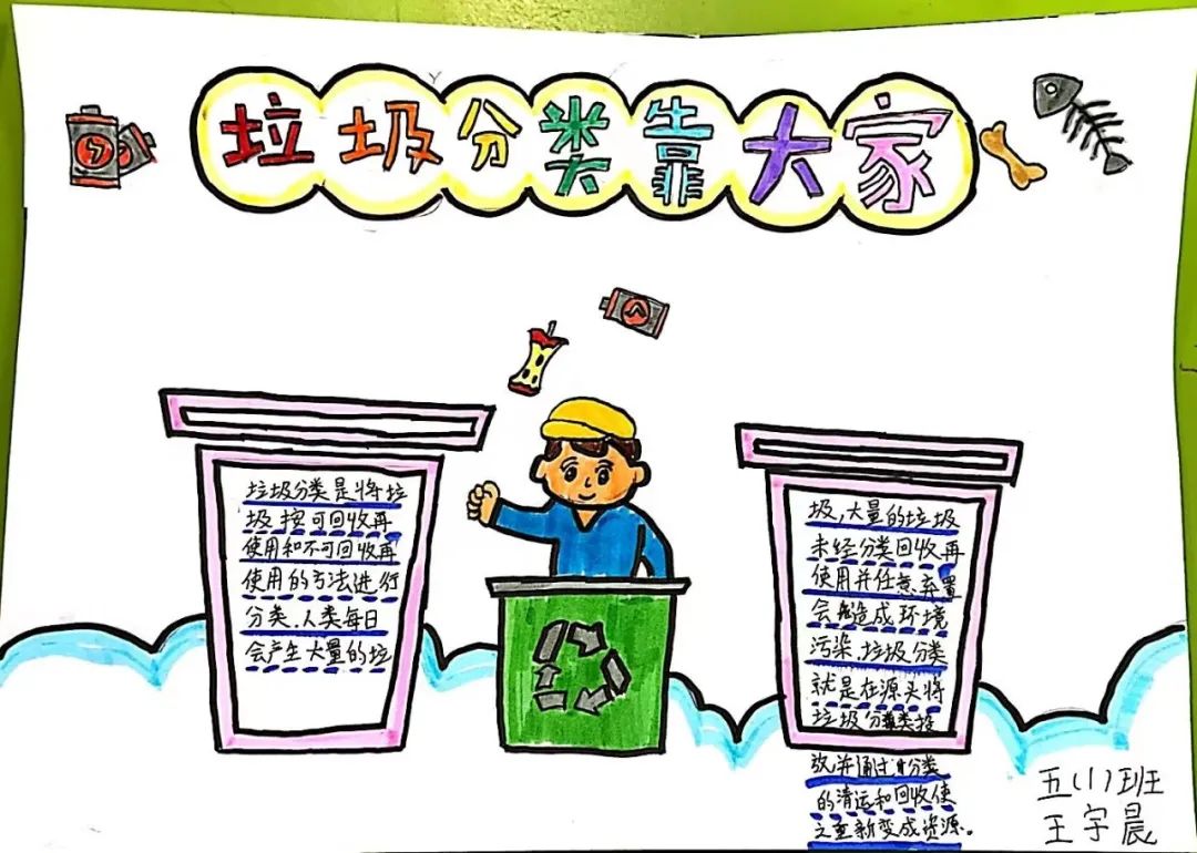 4张简单的垃圾分类手抄报图片-图2