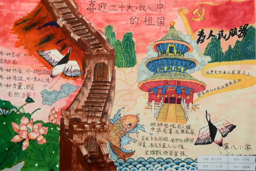 一组漂亮的“喜迎二十大·我心中的祖国”绘画作品-图2