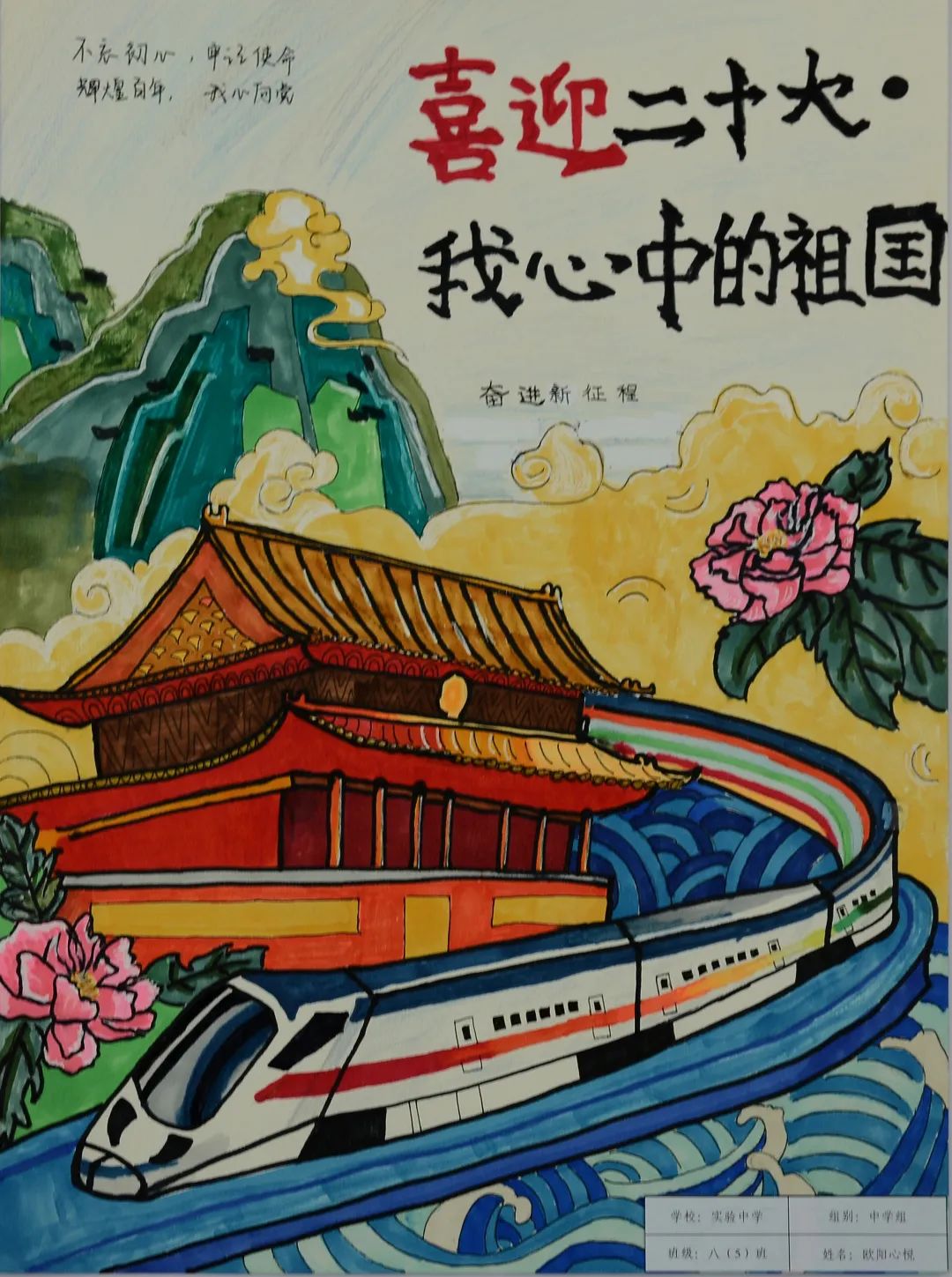 一组漂亮的“喜迎二十大·我心中的祖国”绘画作品-图11