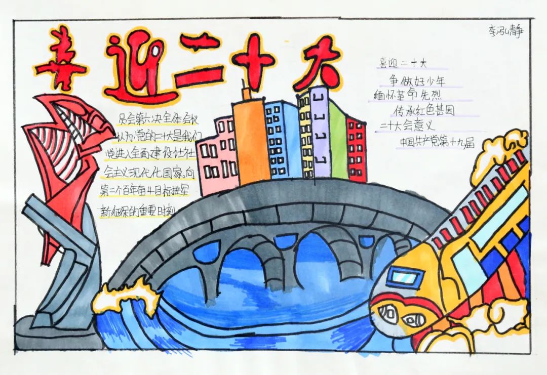 “喜迎党的二十大 喜看家乡新变化”主题手抄报图片五张-图4