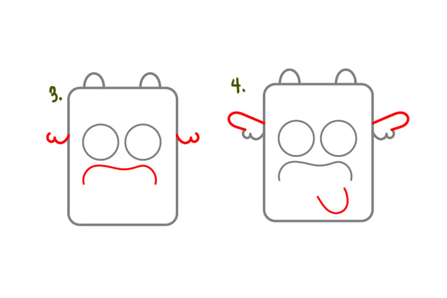 简单可爱的卡通怪物怎么画-图2