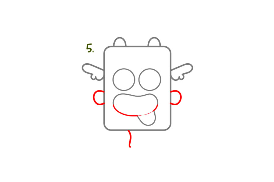 简单可爱的卡通怪物怎么画-图3