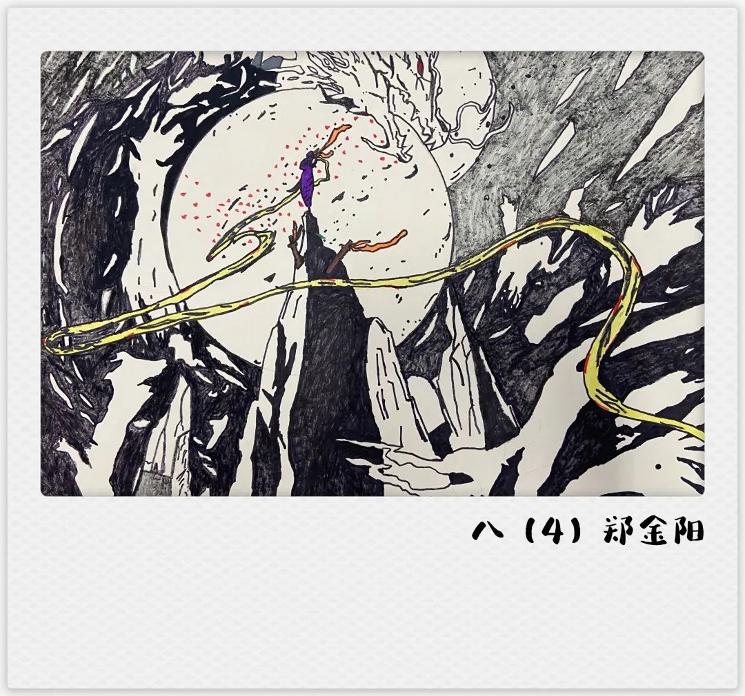 创意儿童画作品欣赏（黑白画）-图5