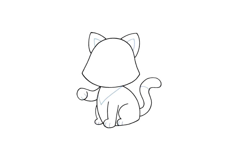 如何画可爱的小猫-图5