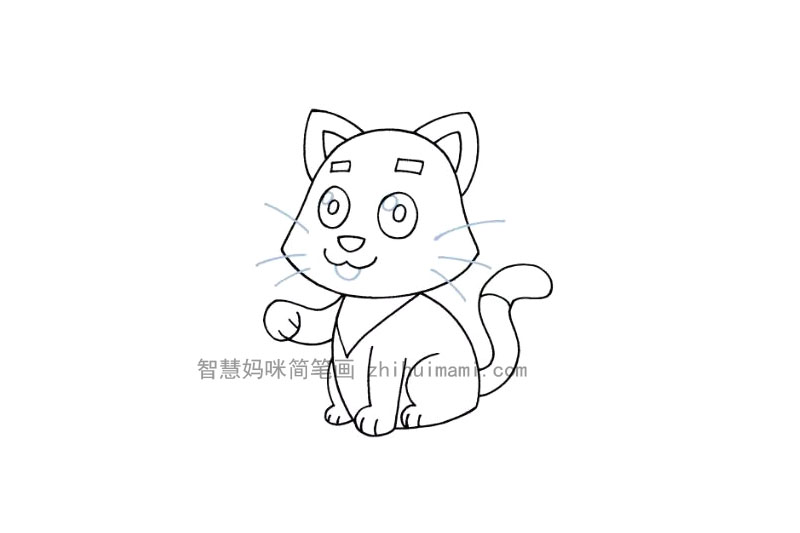 如何画可爱的小猫-图8