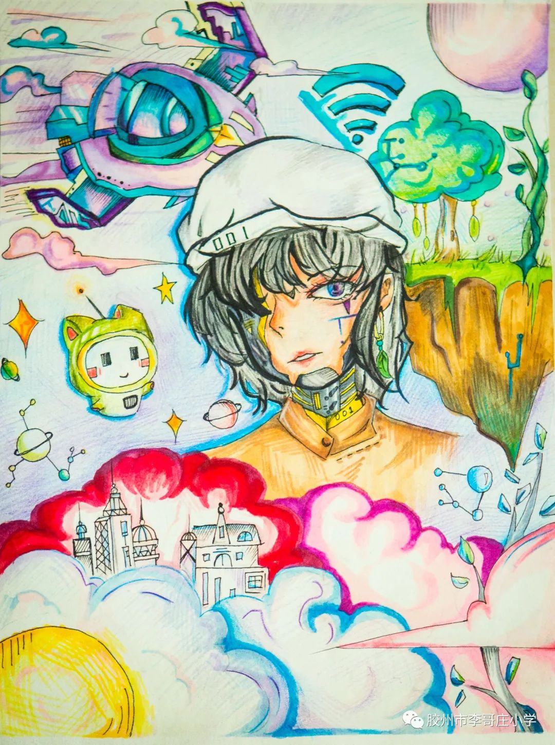 少年儿童科学幻想画简单漂亮-图2