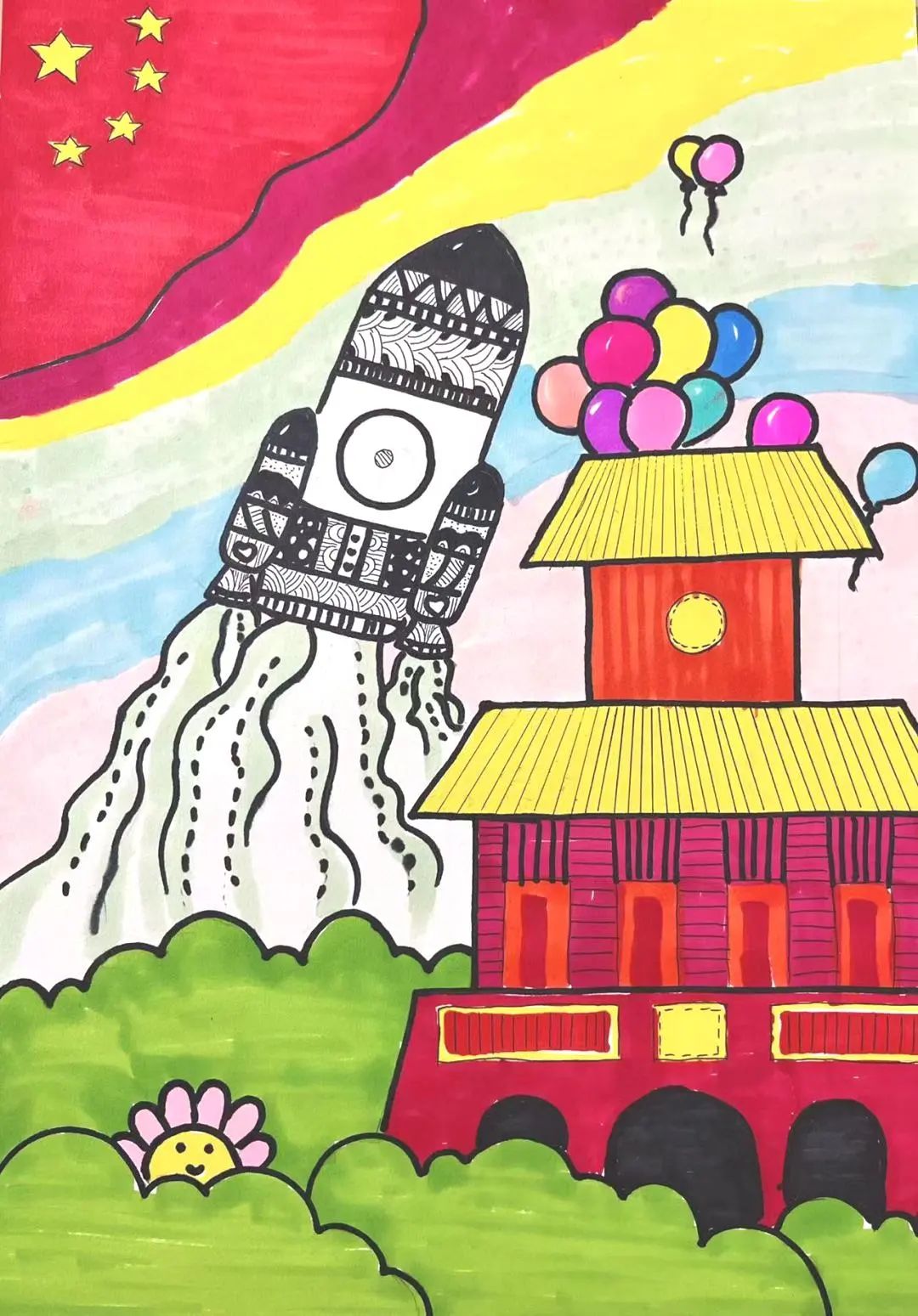 妙笔一支绘祖国，盛世华诞耀中华-图1