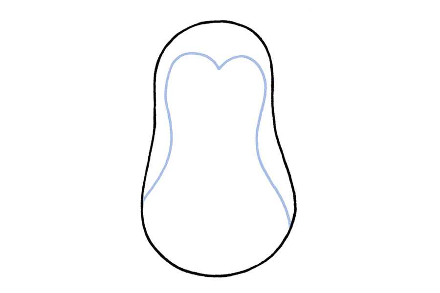 超简单的企鹅简笔画教程-图2